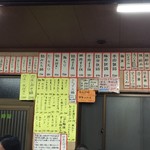 すき焼･鍋物 なべや - メニューは壁に