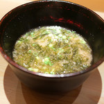 鮨 さいとう - あおさ味噌汁