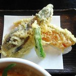 山形蕎麦と備長炭炙り酒家 YEBISU亭 - 野菜天ぷら
