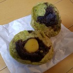 Michino Eki Dongurinosato Inabu - 「栗どらやき」は、餡子たっぷり、栗が丸ごと１個入ってます