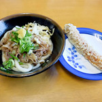 岡製麺所 - 肉ぶっかけ冷とちくわ天