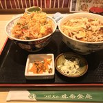 味奈登庵 - 肉南蛮そば＋かき揚げ天丼！