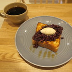 ペリカンカフェ - 小豆 炭焼きトースト＆ブレンドコーヒー