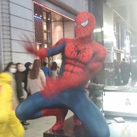鳥と手打ち蕎麦 とり数寄 東急プラザ銀座店 - スパイダーマンもいた。銀座すごい(笑)