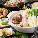 居酒屋よっちゃん - 《宴会×選べる絶品鍋ｺｰｽ》4500円　もつ鍋or鶏鍋＆刺身3種＆季節野菜など豪華全7品＆最大3時間飲み放題付