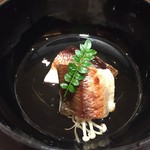 鮨みなと - ここで鰊の焼き浸しです　秋から冬にかけての鰊は脂が乗っていますが出汁が効いていて上品な味と香りです　