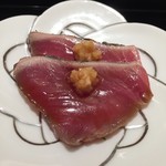 鮨みなと - 鰹を鬼おろしでいただきました　鰹の風味が大根で引き立ちます