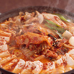 Authentic kimchi stew with low-temperature aged kimchi and Japanese pork