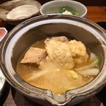 銀座2丁目ミタスカフェ - 鳥だんご鍋でした