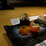 別邸 山風木 - ズワイガニの一口寿司など