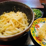 Sanukiudontomiya - 釜玉うどん、海老天