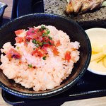 Ishiyaki Suteki Zeitomiza Wanishiten - 梅ご飯  これは普通盛り  大盛り無料です！