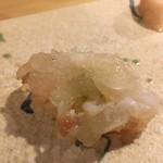 旬美にしかわ - 伊勢海老の握り