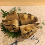 旬美にしかわ - 鮑の天ぷら