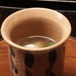 菊乃井 本店 - ・猪口　くもこ蒸し　トリュフ餡　淺葱