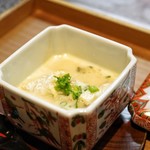 日本料理 きた川 - ☆福井県のもずくがにとブルーチーズの茶碗蒸し
