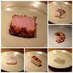 大どころ - ＊伊達マグロ（愛媛県の宇和島市）カマトロ、炙りで・・養殖ものだそうですが、脂がのり美味しい。 ＊寒鯛（平戸）、塩昆布のせ・・無のプルプリ感もよく、噛むと甘みを感じますね。 ＊鯛のエンガワ、炙りで・・食感もいいですし、上品な脂を感じます。 ＊鮃・エンガワ・・厚みがあり美味しいこと。 ＊タイラギ・・大きく立派な品。 ＊鮃・・この時期の鮃は美味しい。