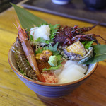 黒潮ダイニング - 伊勢海老・あわび姿造り! 金の究極海鮮丼☆