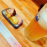 酒処蔵 - お通しと生ビール