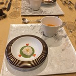 トゥ・ラ・ジョア - 雪下人参と抹茶のスープ