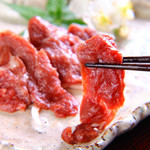 Special raw horse sashimi