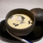 天然とらふぐ専門 六本木浜藤 - 白子茶碗蒸し、黒トリュフ