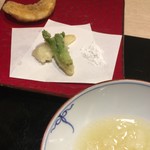 味あら井 - 白甘鯛と筍とタラの芽の天ぷら