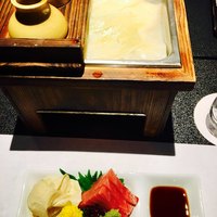 祇園うえもり - お刺身。
                  湯葉マグロ。
                  中トロ？
