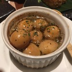 鳥どり - うずらの卵のニンニク油揚げ