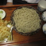 ふくや - ”ざる蕎麦（大盛り）、かき揚げ”