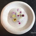 ラ・ボンヌターブル - デザートを真上から撮影。