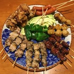 Yakitori Toritake - 盛り合わせ 焼鳥と唐揚