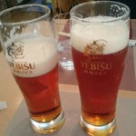 中国料理 上海 - ヱビス琥珀ビール