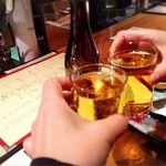 魚河岸 宮武 - キリンラガー（瓶）で乾杯♪