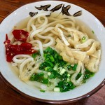 讃岐うどん河野 - かけうどん＆うらからとうがらし（中）：360円