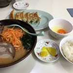 くるまやラーメン - ねぎ味噌チャーシューの餃子セット