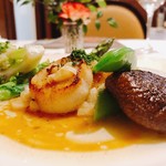 北島亭 - 2018.1.  北海道産 帆立貝柱のポワレ にんにくバターソース