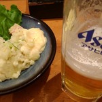 おぎ野 - ポテサラと麦酒。合わない訳が無い❗