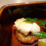 エノテカ パージナ - クエのソテー　三方が原のじゃがいものフリッコ