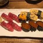 Ｏ寿し１ - 濃いめのお寿司たち。