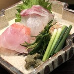 はらまさ - 真鯛と金目鯛のお作り