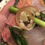 はらまさ - お造りは安肝ソースと海苔でいただきます