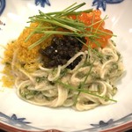 はらまさ - 痛風ソーメンはフォアグラであえた素麺にキャビアろカラスミといくらトッピング