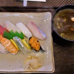 Sushi Hirayama - 上にぎり盛り合わせ（1700円）
