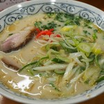 萬楽 - ネギラーメンアップその１