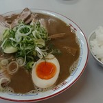 ラーメン麺雅 - 濃口煮干し    ライス少々