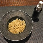 レンゲ - トラフグの白子の汁なし担々麺