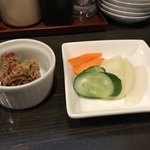 熟成豚 かわむら - 漬物、豚のしぐれ