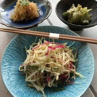 CINA New Modern Chinese - セロリと紅芯大根のサラダ　細切クラゲとパクチーの和え物　生ザーサイ