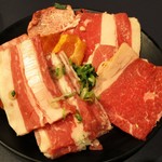 Sutaminatarounekusuto - 120分 大人 ディナーコース 2,808円（税込）の 食べ放題 で頂いた 焼肉。　　　　　　2018.02.09